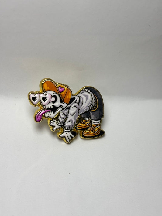 Valentine Exclusive Down Bad Skeleton Brooch Pin, Collectible Pins, Lightweight Wear Fashion Accessory, Brooch Pins